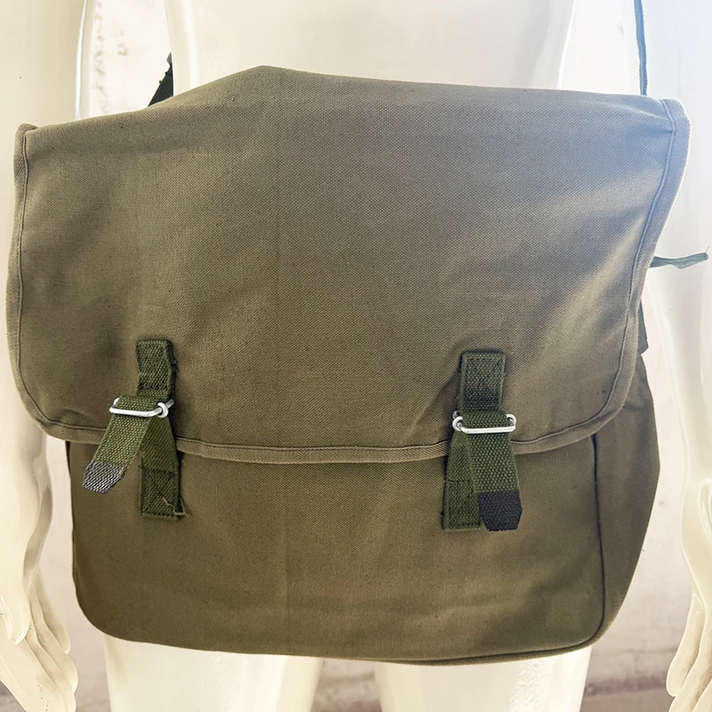 Bolsa de comunicación para senderismo al aire libre, bolso cruzado de lona de comunicación verde militar - imagen 3