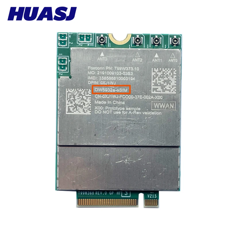 T99W373 DW5932e-eSIM DW5932e 5G módulo LTE Cat19 M.2 tarjeta inalámbrica WWAN para portátil Dell Latitude 7350 7450 7650 9450 - imagen 3