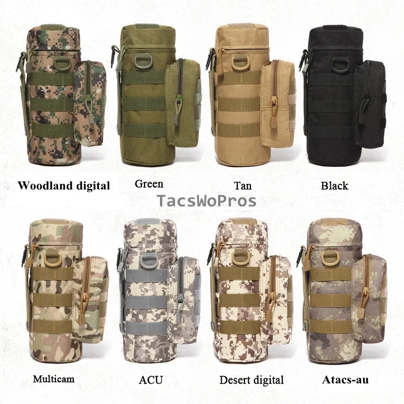 Bolsa táctica para botella de agua Molle, soporte para bolsa para viajes al aire libre, Camping, senderismo, ciclismo, pesca, caza, soporte para botella de agua y hervidor - imagen 2