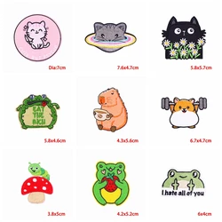 Parches bordados animales ganso gato rana – Para planchar o coser ropa