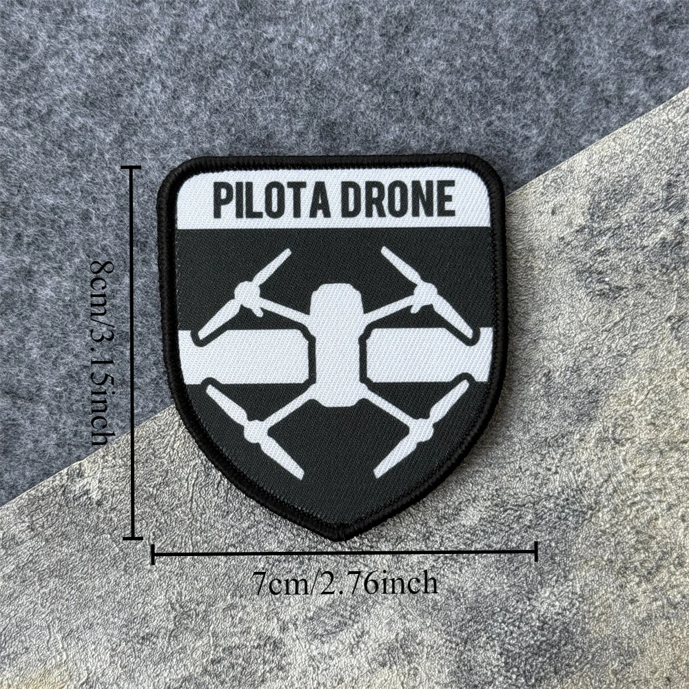 Parche "Drone Pilot", insignia de moral táctica, parches de gancho y bucle impresos en ropa, brazalete militar, pegatina para mochila - imagen 2