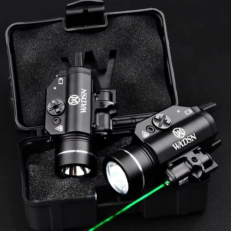 WADSN-linterna LED para rifle serie X400 XC2, luz de caza, flash para arma G17 18C 19 Airsoft, adecuada para pista de 20mm, Surefir-X300 - imagen 2