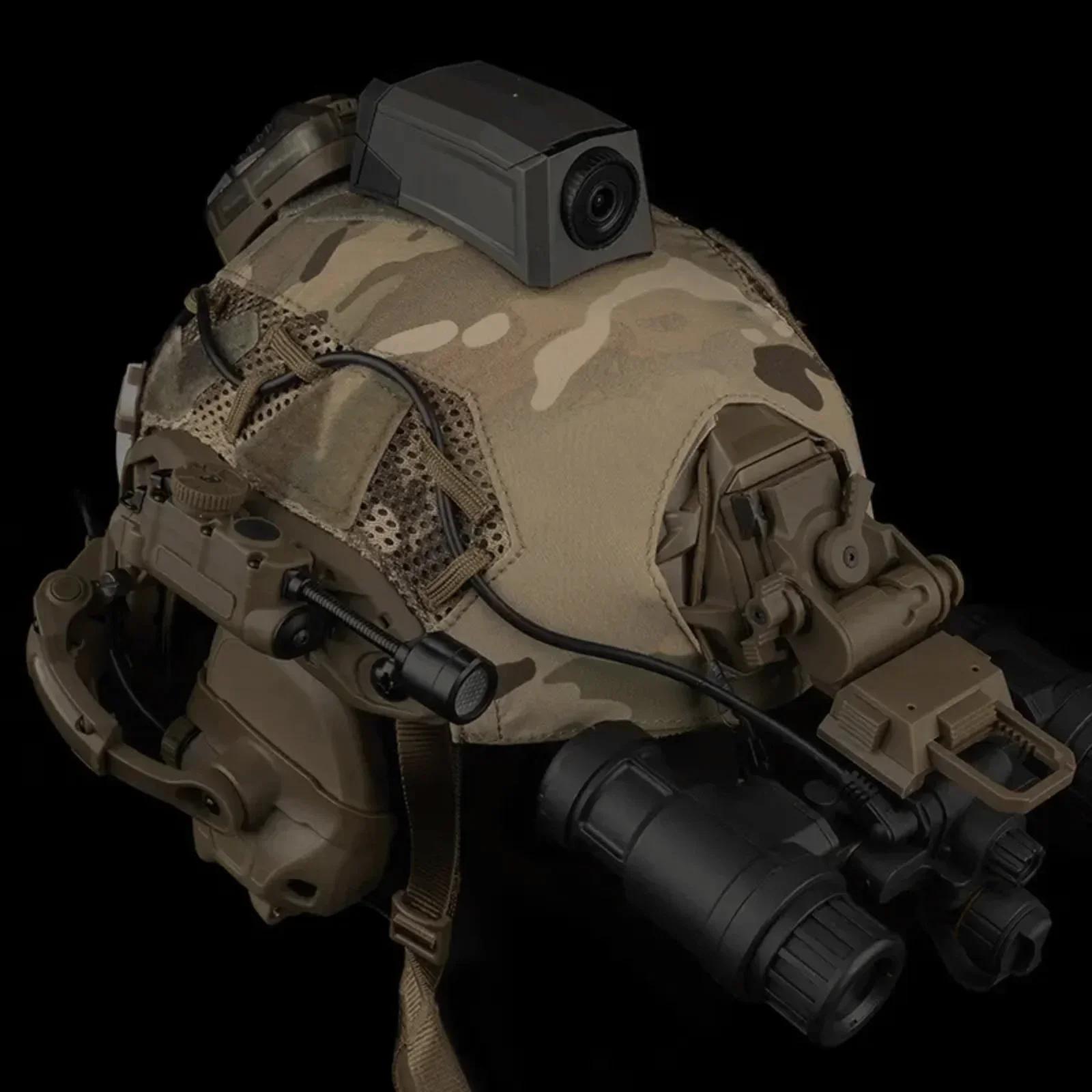 Lámpara de casco Sidewinder con IR y linterna, luz de Color, cabeza de luz estroboscópica, luz auxiliar IFF para caza y pesca Airsoft - imagen 3