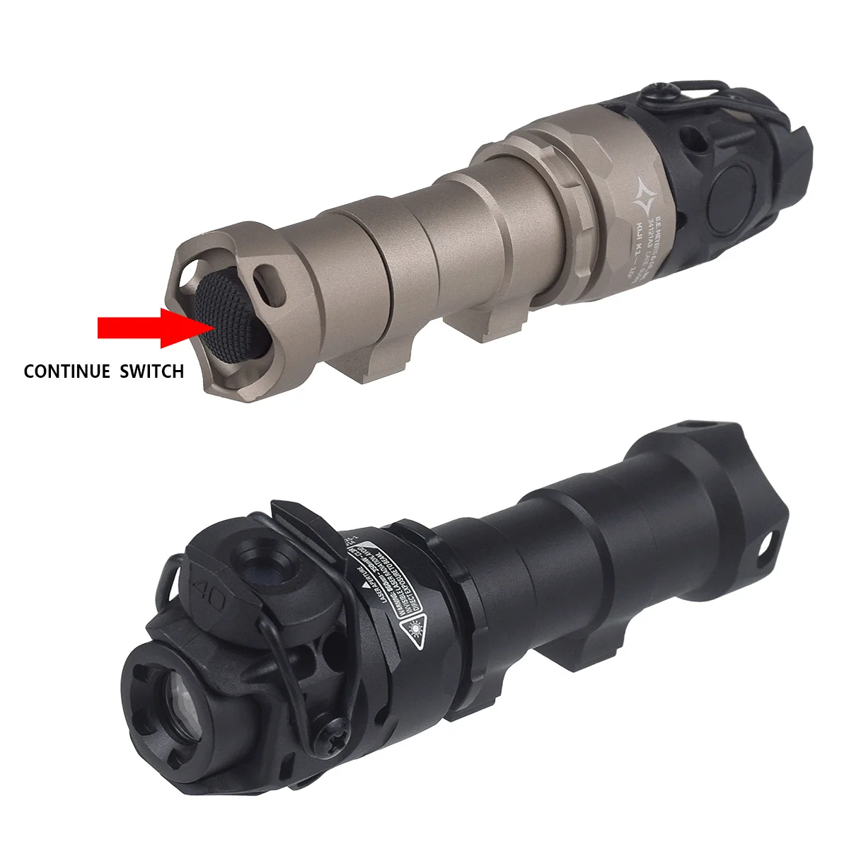 Arma táctica de Metal SOTAC, luz de explorador KIJI, caza táctica K10 LED IR, linterna compatible con Picatinny Rai de 20mm - imagen 3