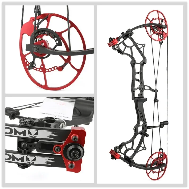 Venom-arco compuesto de tiro con arco, 60/70/75lbs, rango de ajuste de 23lbs, rueda CNC 7075, extremidades de arco Gordon, 350FPS, tiro al aire libre, caza - imagen 3