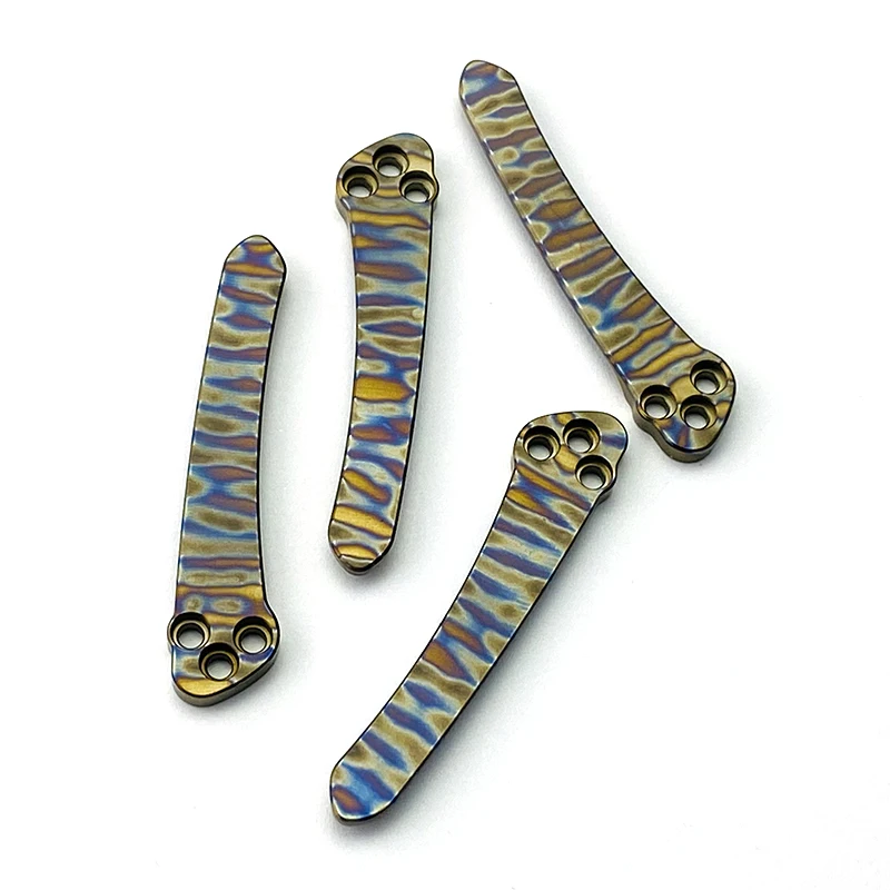 Clip de bolsillo trasero de aleación de titanio con 3 tornillos, banda de tigre anodizado, Clip integrado para accesorios de cuchillo para2 C81, 1 unidad - imagen 2