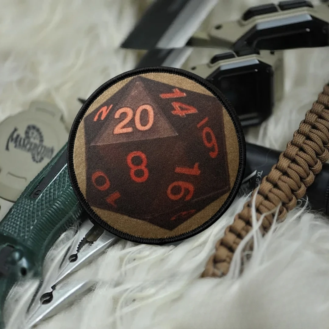 Parche divertido de dados, insignia de moral táctica, parches de gancho y bucle impresos para ropa, pegatina para mochila del ejército militar