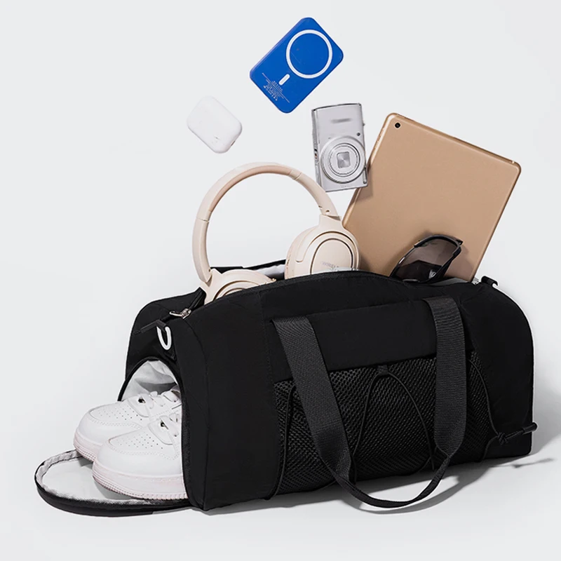 Bolso de hombro tipo bandolera para gimnasio y Fitness, entrenamiento al aire libre, deportes, viaje, zapatos de lona, bolso de almacenamiento de equipaje con cordón para acampar - imagen 5