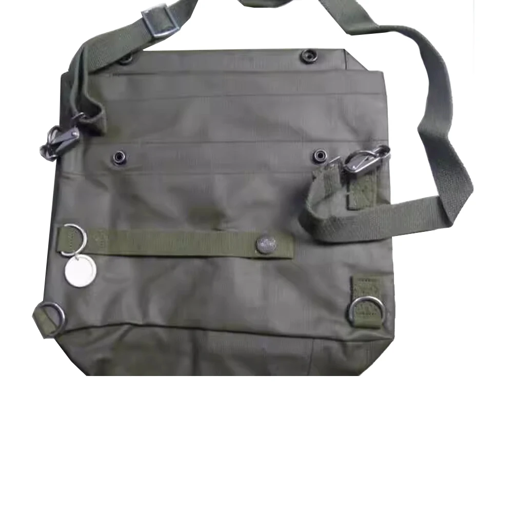 Bolsa de máscara de Gas de soldado estadounidense de la Segunda Guerra Mundial, producto Original suizo, bolsa de almacenamiento con hebilla de Gas de acero inoxidable, bolsa táctica Retro - imagen 2