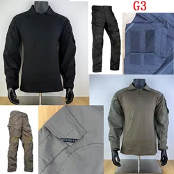 Conjunto de top y pantalones de traje de combate táctico G3 para exteriores serie RG, BK