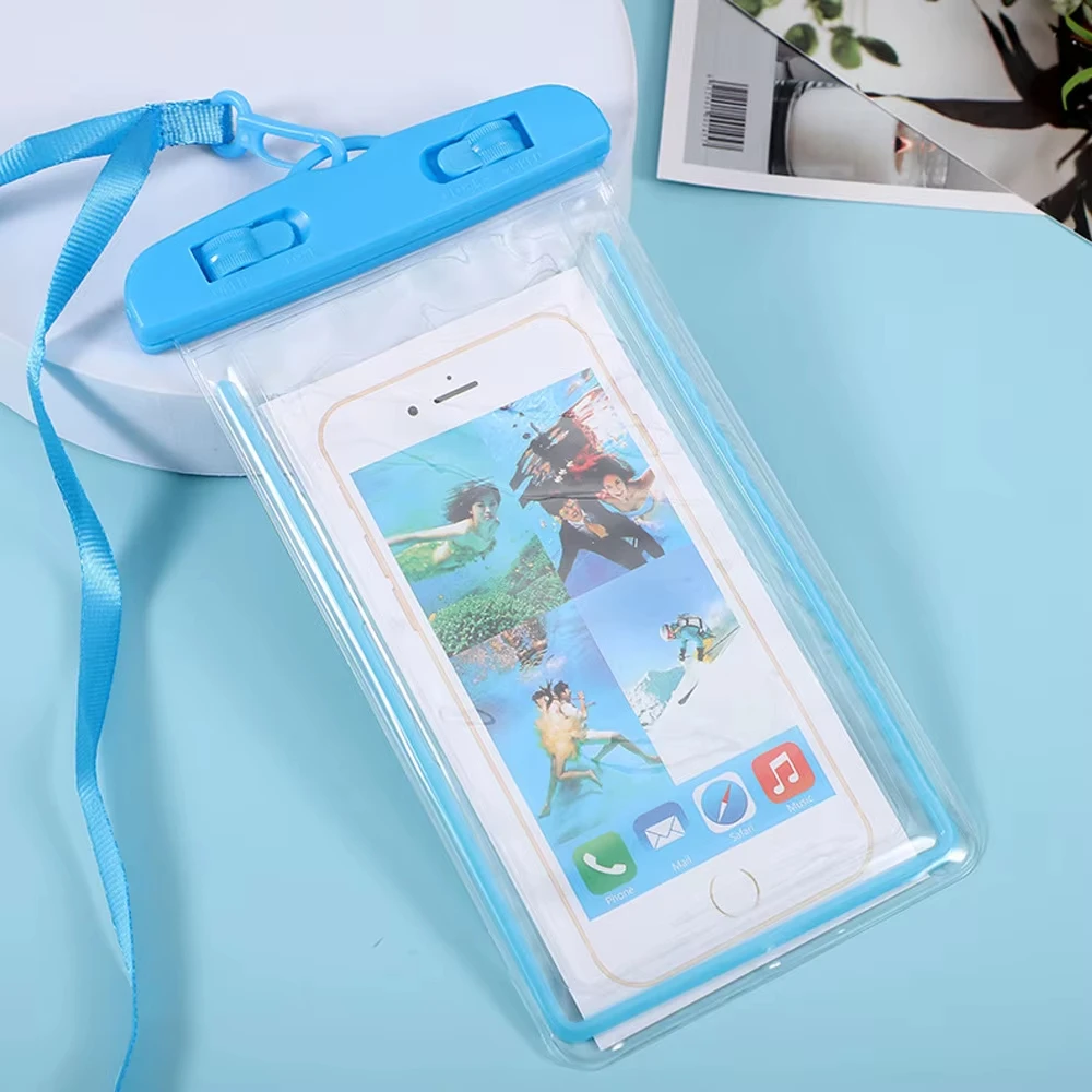 Bolsa impermeable subacuática para teléfono móvil, bolsa sellada transparente para nadar y bucear, 1 ud. - imagen 3