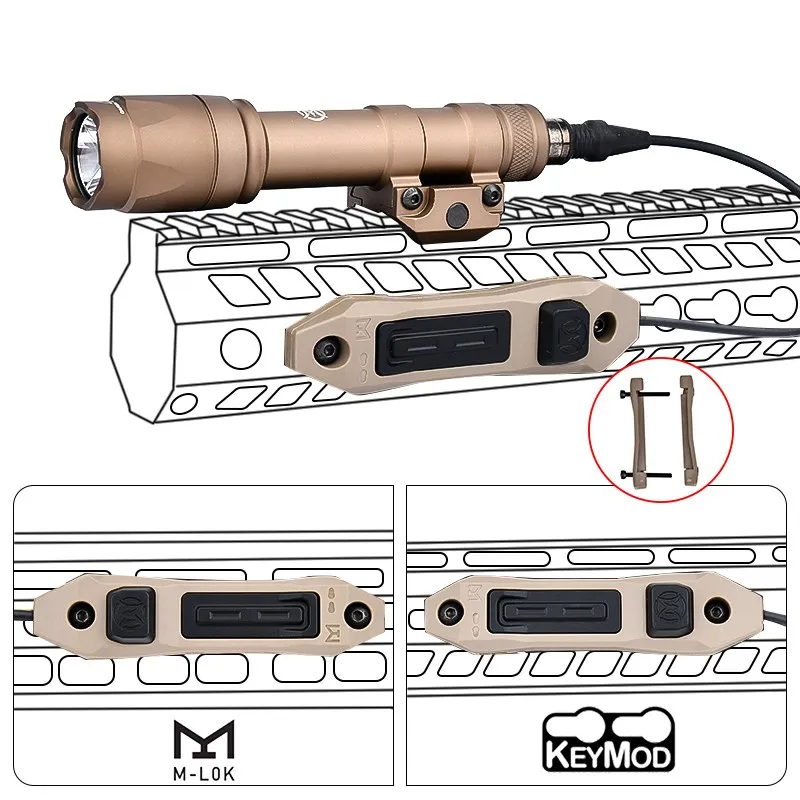 Wadsn táctico M300 MINI luz de explorador M600 linterna + interruptor de presión de doble función caza AR15 arma de caza luz Mlok Keymod - imagen 3