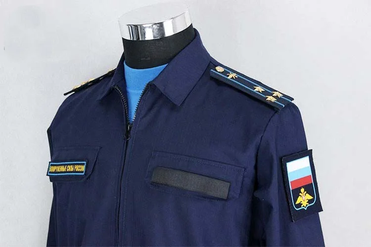 Traje de servicio universal azul militar ruso cielo chaqueta traje regular combate - imagen 3