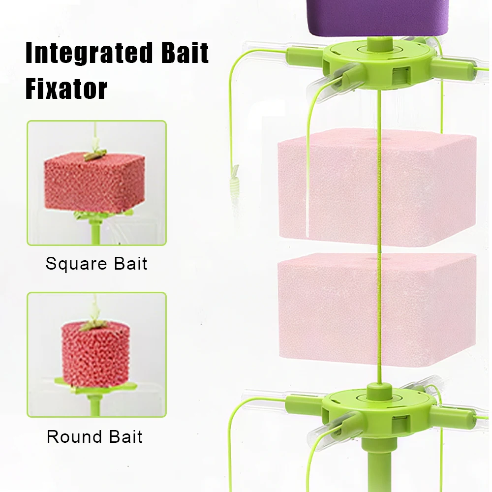 Aparejo de pesca antisuelo, 8 anzuelos, gancho de explosión con solapa de pesca, señuelo de pesca cuadrado, trampa de cebo, alimentador, anzuelos de pesca de carpa, 1 ud. - imagen 5