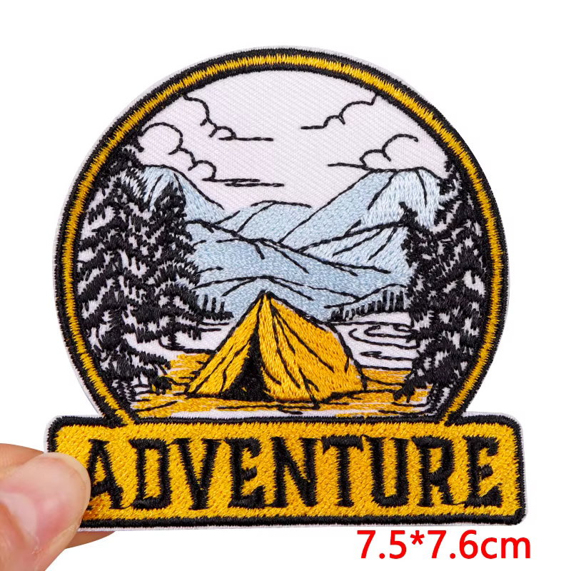 Parche bordado para acampada en montaña – termoadhesivo para ropa - imagen 2