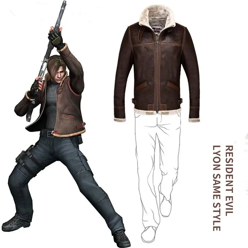 Chaqueta informal de cuero PU para hombre, abrigo de una pieza con cremallera, de alta gama, grueso, cálido, cortavientos, Cosplay, Invierno - imagen 2