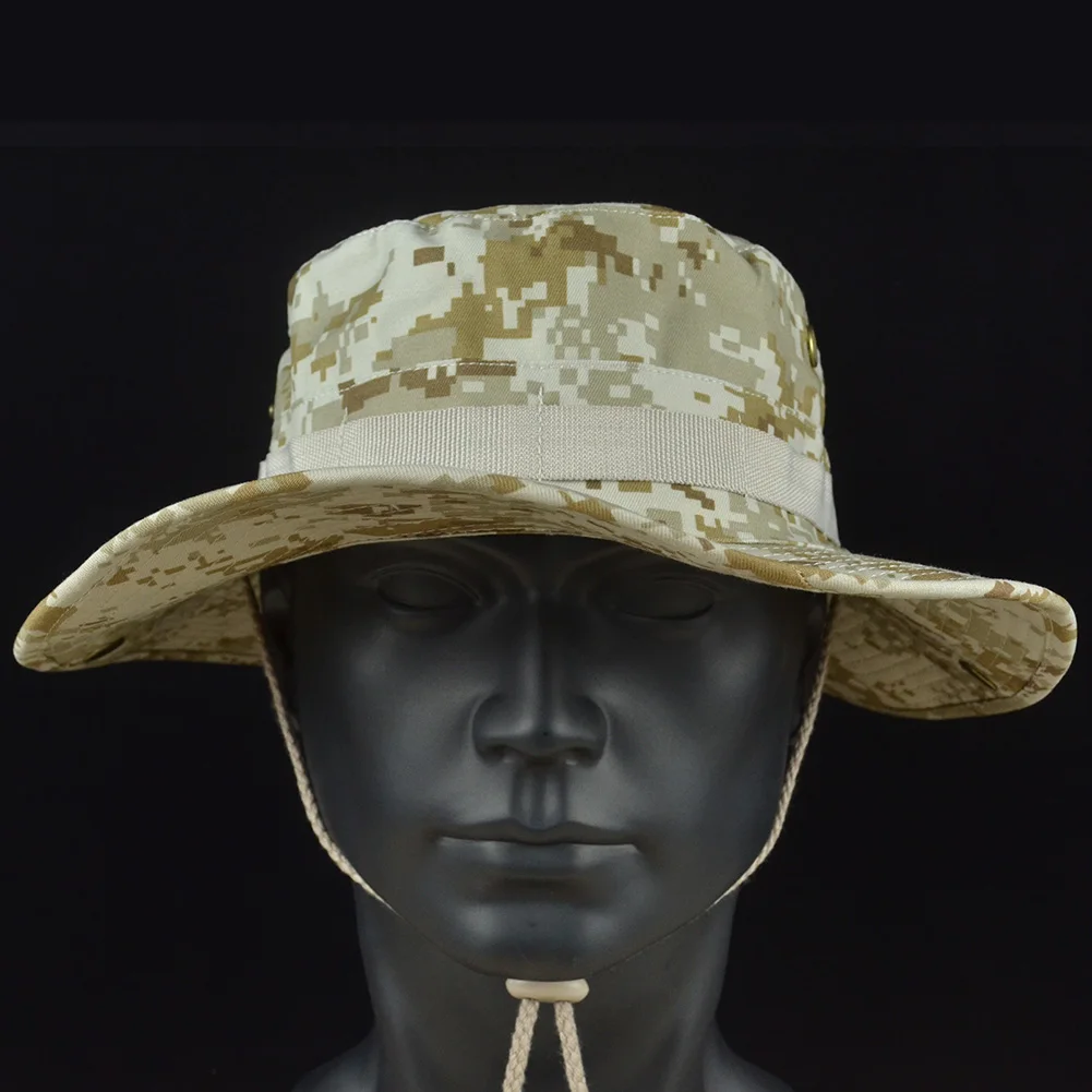 Mege-Sombrero de camuflaje táctico, gorra de cubo para el sol, ideal para senderismo al aire libre de EE. UU., Panamá, Verano - imagen 5