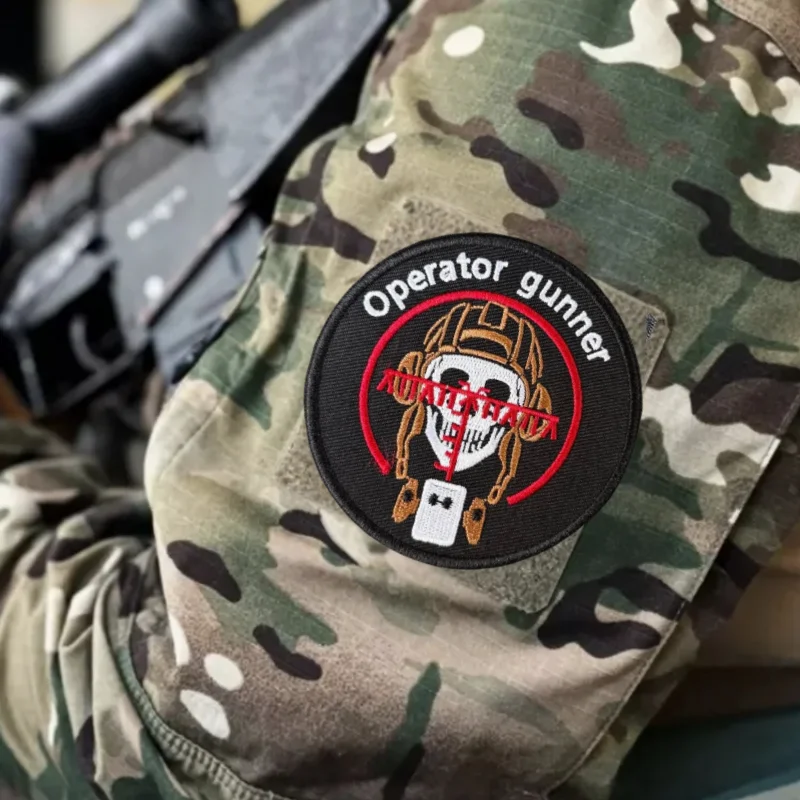 Parche bordado de operador, chaleco táctico, insignia de moral con gancho y bucle, pegatinas decorativas para mochila, parches para brazalete para ropa