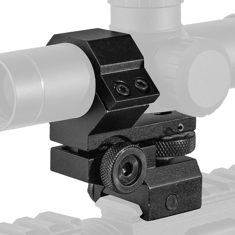 FIRE WOLF-anillo de 25,4mm, clavos dobles de perfil bajo, elevación de viento ajustable, montaje de alcance para Rifle, abrazaderas para linterna, soporte de caza - imagen 5