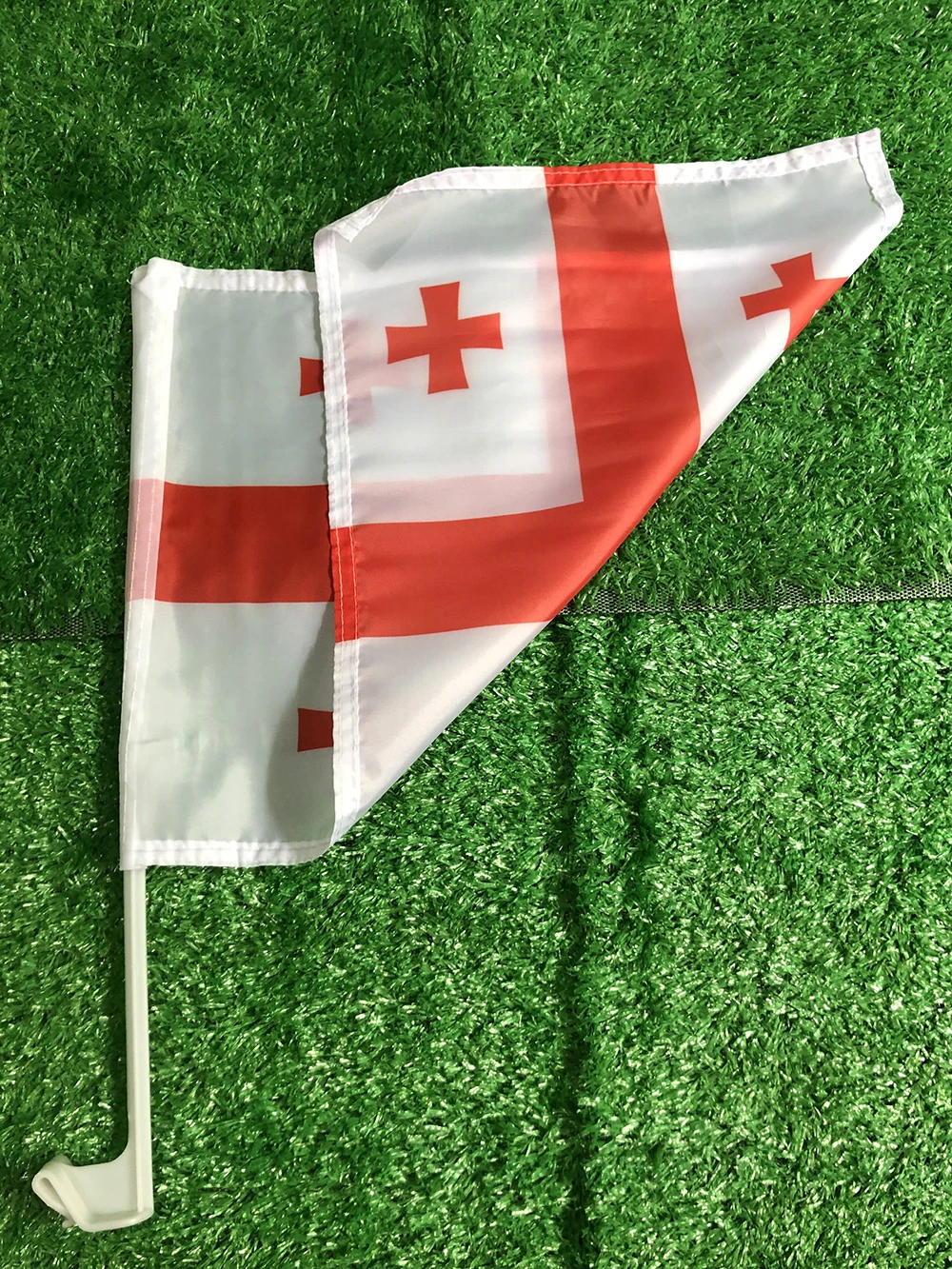 Bandera de coche Georgia con mástil – Diseño ondeante para vehículo - imagen 4