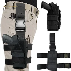 Funda táctica Molle con plataforma para pierna caída, con bolsa para revistas, Panel de pierna Universal de liberación rápida para GL 17 M9