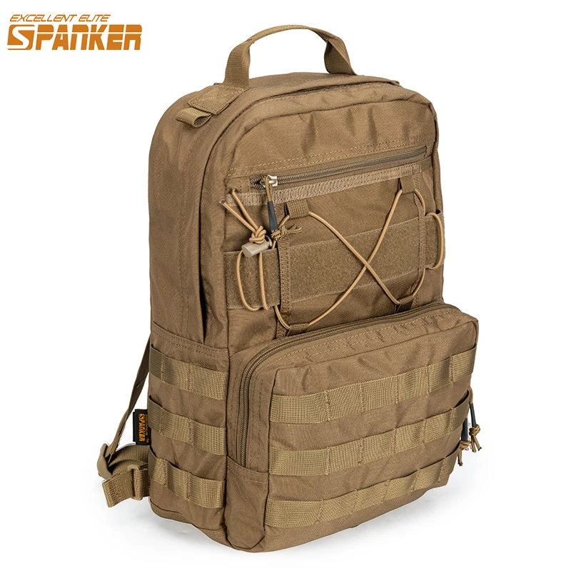 Mochila de hidratación táctica, bolsa de vejiga de 15L, senderismo, ciclismo, correr, mochilas Molle Camping para hombres (sin bolsa de agua incluida)