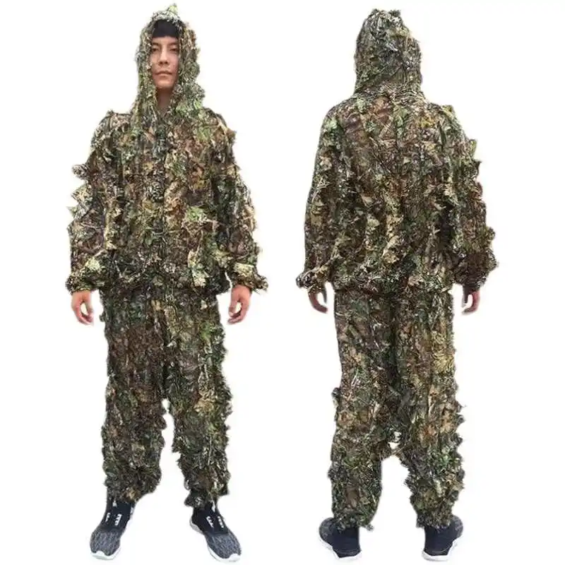 Traje de camuflaje Jungle Leaf: traje Ghillie transpirable 3D para observación de aves, caza, airsoft y adiestramiento al aire libre - imagen 2