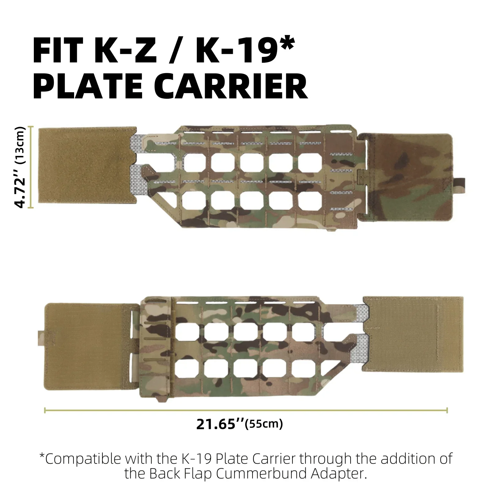 Faja portadora de placa serie K, correa de liberación rápida de ala expansora MOLLE elástica compatible con K-Z K-19 para accesorios de caza Airsoft - imagen 2
