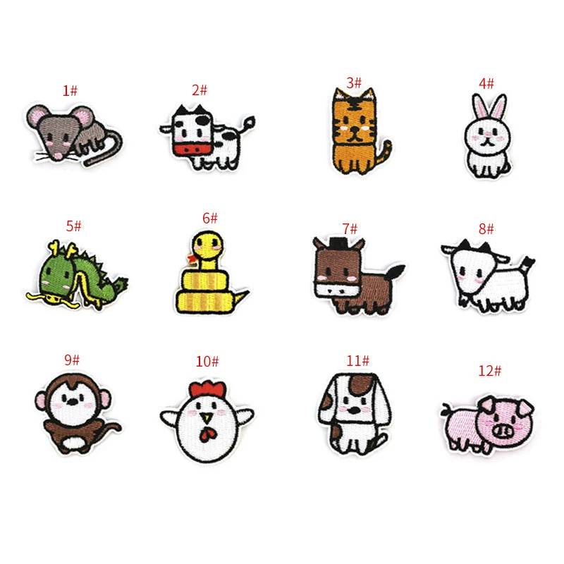 Parches bordados de signos del zodiaco, insignias de animales de planchado DIY, parches lindos para ropa, mochila - imagen 5