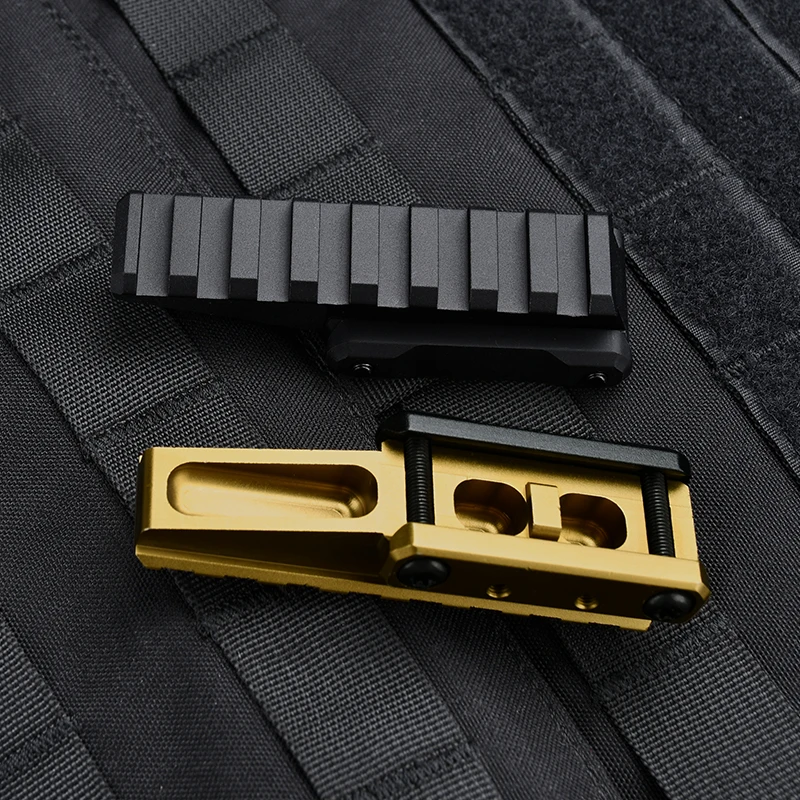 8 ranuras WADSN táctico 20mm picatinny Rail Scope montaje vista soporte de elevación de altura Horizontal Metal CNC Airsoft equipo de caza - imagen 2