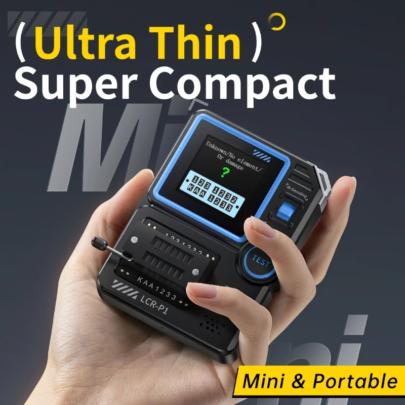 Dispositivo avanzado prueba semiconductores transistores LCRP1 con identificación automática componentes, medición - imagen 4