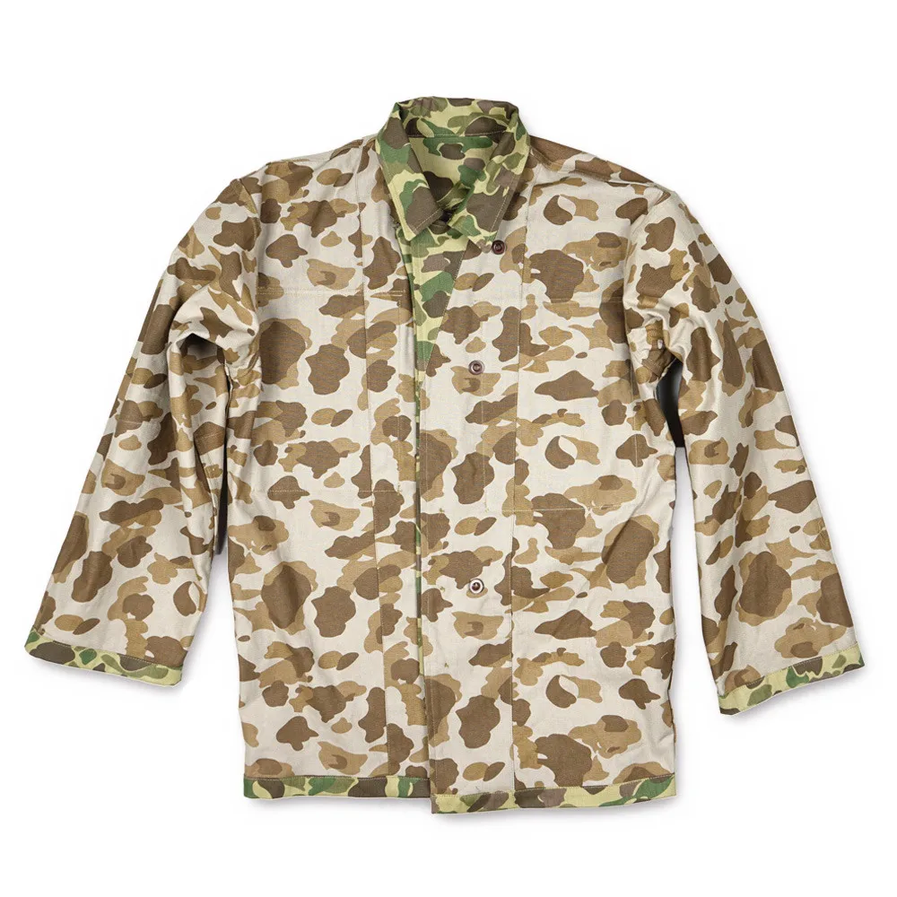 Uniforme de soldado estadounidense de la Segunda Guerra Mundial, abrigo de camuflaje de doble cara para caza de patos, uniforme de soldado Vintage HBT, chaqueta de camuflaje Vintage - imagen 2