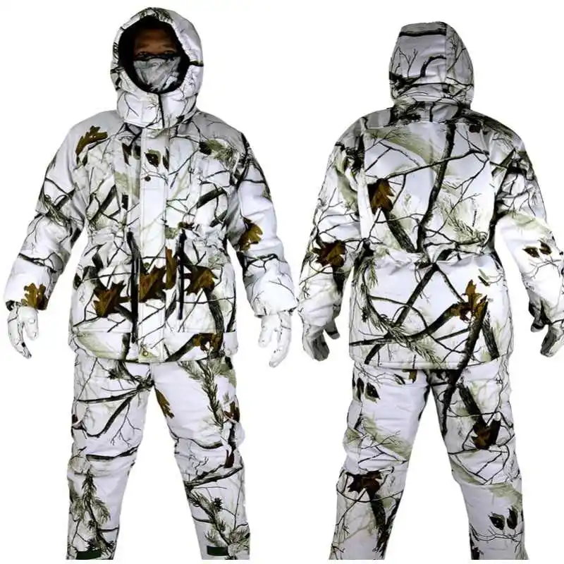 Traje de invierno de camuflaje de nieve biónico engrosado impermeable frío y cálido - imagen 3