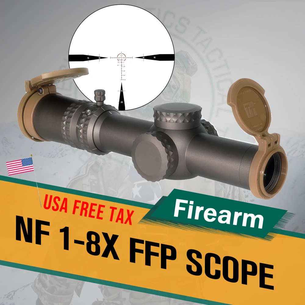 2025 nuevo Mil Spec NF ATACR 1-8X T8-M retícula primer plano Focal mira telescópica alta calidad a prueba de golpes para.308/556/7.62X39 - imagen 2