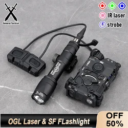 WADSN táctico OGL punto rojo verde azul IR láser SF M300A M600C linterna luz LED estroboscópica y interruptor remoto Dual AXON para caza
