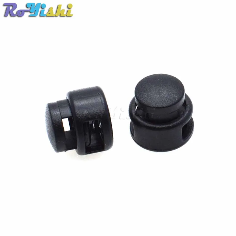 10 unids/pack tapón de bloqueo de cable de plástico Clip de palanca negro para tamaño de Paracord: 14mm * 14mm - imagen 5