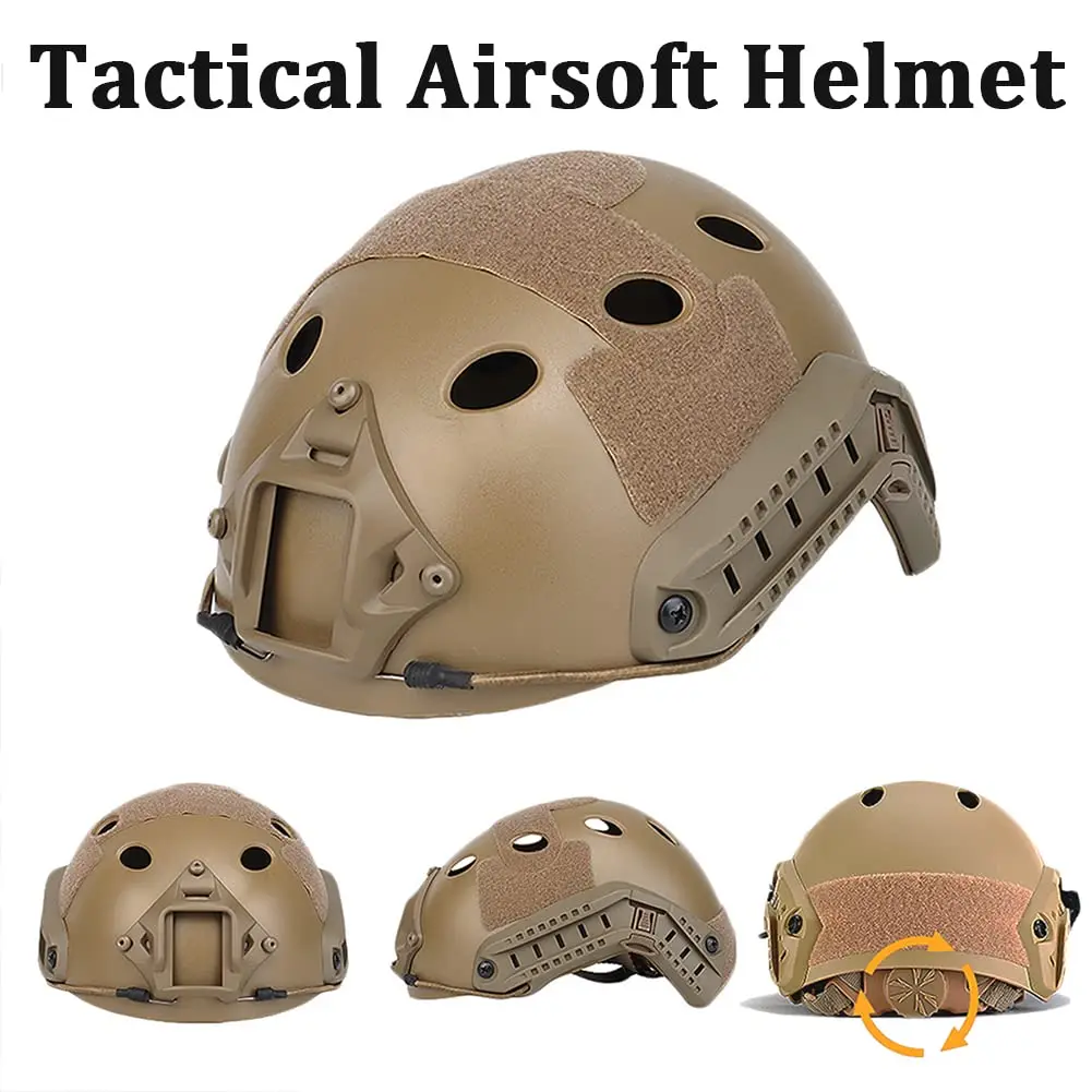 Juego de Casco Rápido, Equipo de Protección Estilo Militar con Auriculares Tácticos y Cubierta de Casco, para Caza Al Aire Libre Airsoft Paintball - imagen 4