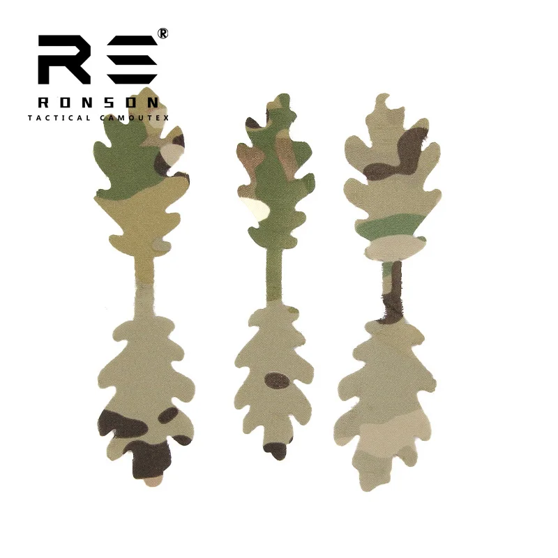 Ropa de camuflaje táctico ghillie de 15 piezas, material de juegos de campo de batalla, tiras de camuflaje de doble cara DIY - imagen 4