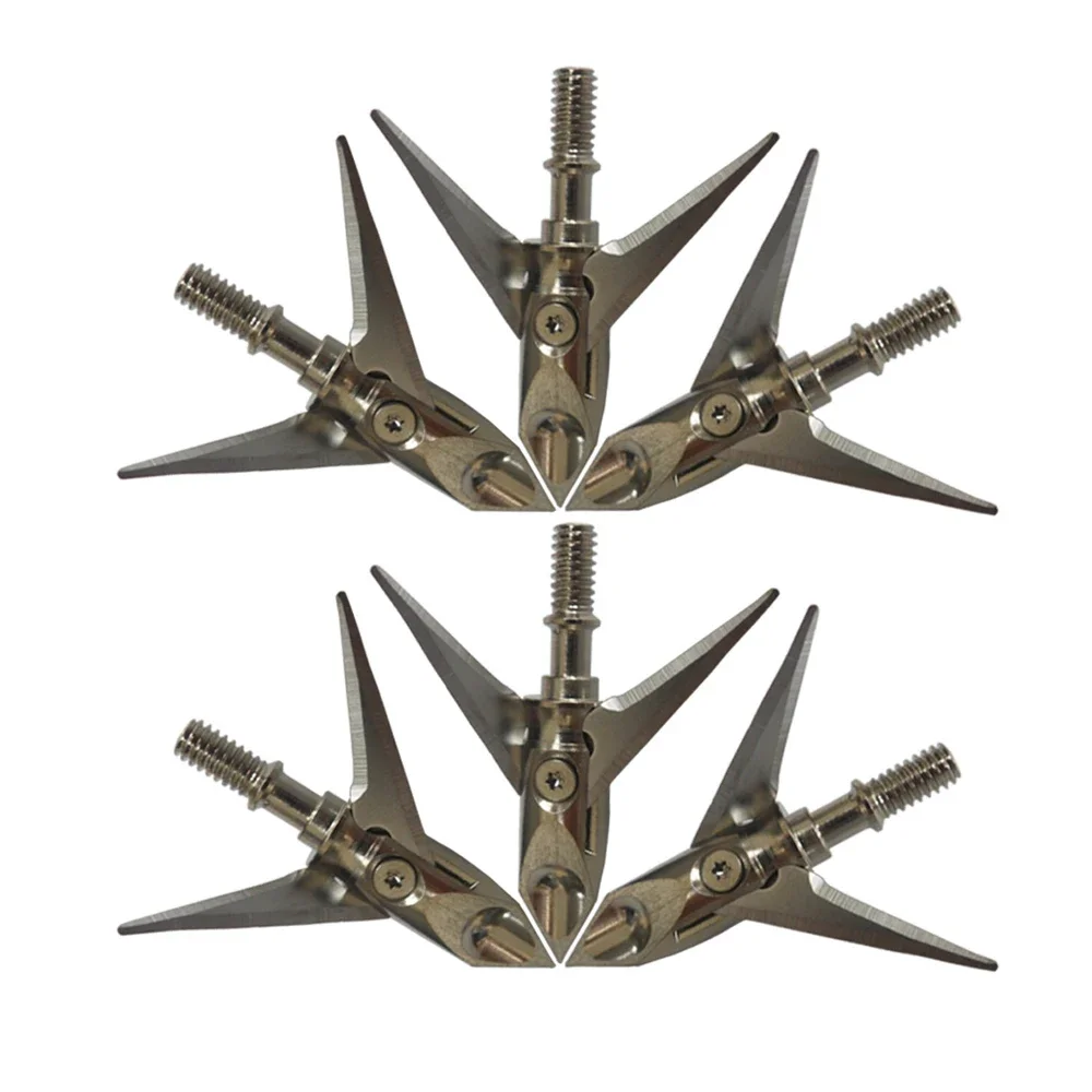 Flecha de cabeza ancha de 3 cuchillas para caza, arco compuesto de 100 granos, accesorios para cabeza de bestia, 3 piezas - imagen 5