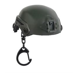 Llavero abrebotellas casco táctico MK7 – Acero resistente para equipamento militar