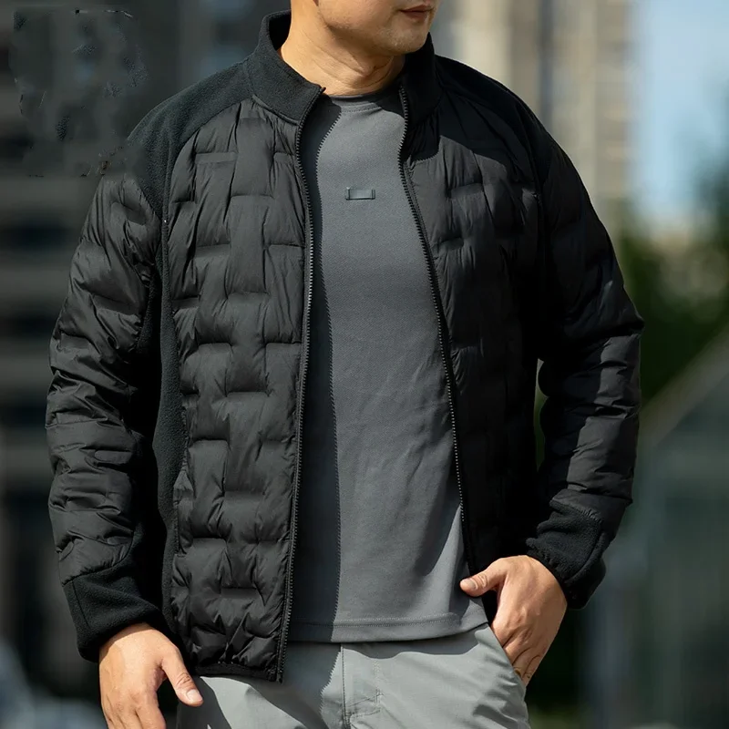 Ropa de algodón cálida y resistente al viento para hombres, chaqueta informal de negocios gruesa, chaqueta de asalto con múltiples bolsillos, invierno al aire libre - imagen 3