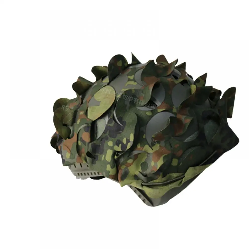 Máscara de casco táctico de camuflaje 3D, punto de Tigre, tira de tela de camuflaje, accesorios de bricolaje, múltiples camuflaje - imagen 3