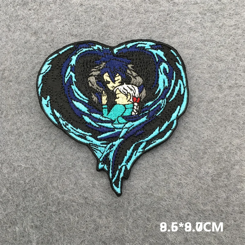 Parches bordados de dibujos animados para ropa, parches de corazón para planchar, pegatinas bordadas fusionables - imagen 5