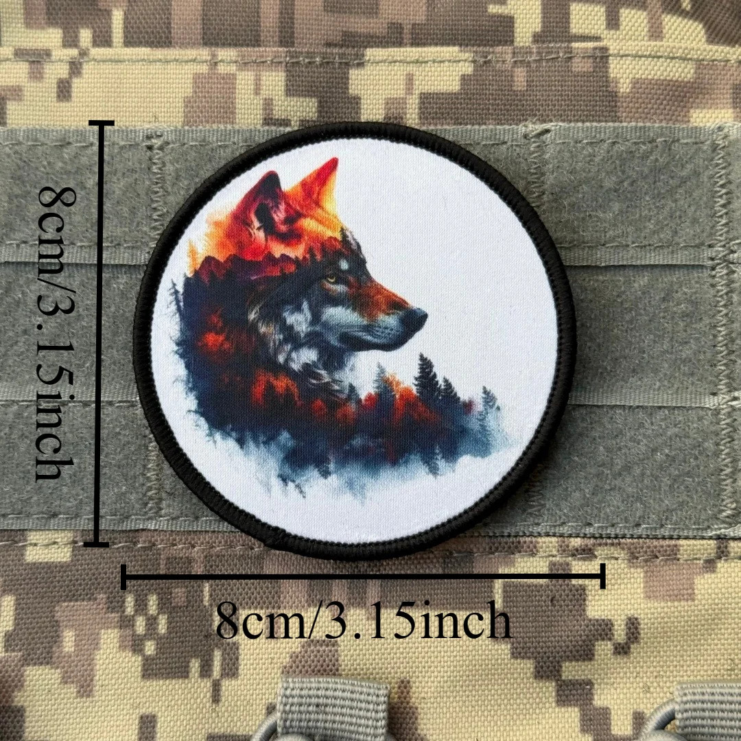 Parche táctico de insignia de moral de lobo y zorro médico, apliques personalizados tácticos militares, gancho impreso, pegatinas para mochila y ropa - imagen 2