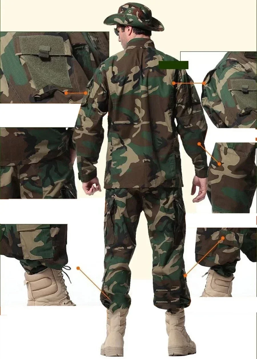 Uniformes tácticos para hombre, chaqueta de camuflaje, conjunto de pantalones, equipo de aventura ligero y duradero para acampar, senderismo, ropa al aire libre - imagen 5