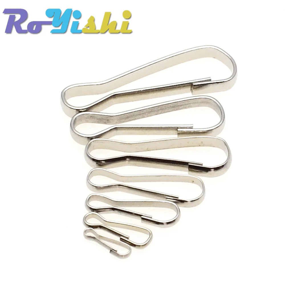 Tiradores de Metal con cremallera para monedero, ganchos de resorte a presión, cordones de Paracord, soporte para insignia de identificación y tarjeta de teléfono, varios tamaños, 25 unids/lote por paquete - imagen 4