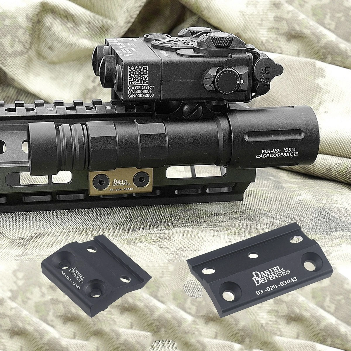DANIEL DEFENSE M-LOK luz de explorador montaje lateral DD CNC Keymod M-LOK Rail para SureFire M300 M600 MOD PLH-V2 OKW linterna táctica - imagen 2