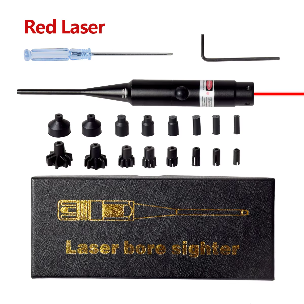 Alineador láser instalado en rifle