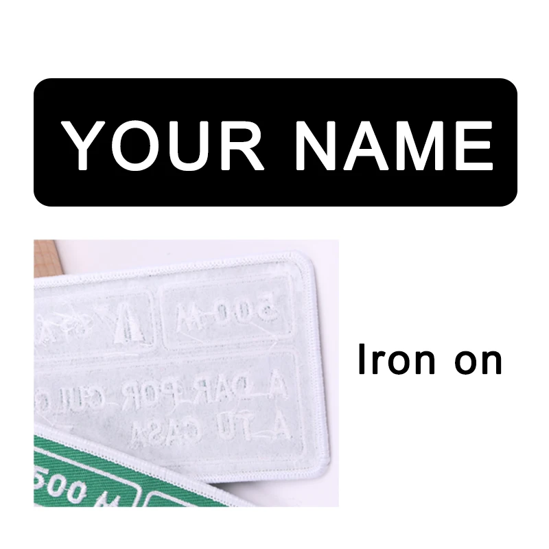 10 unids/set un diseño parche personalizado bordado hierro en parches o parches de gancho y bucle te hace nombre/logotipo/personalidad del texto cualquier forma - imagen 4