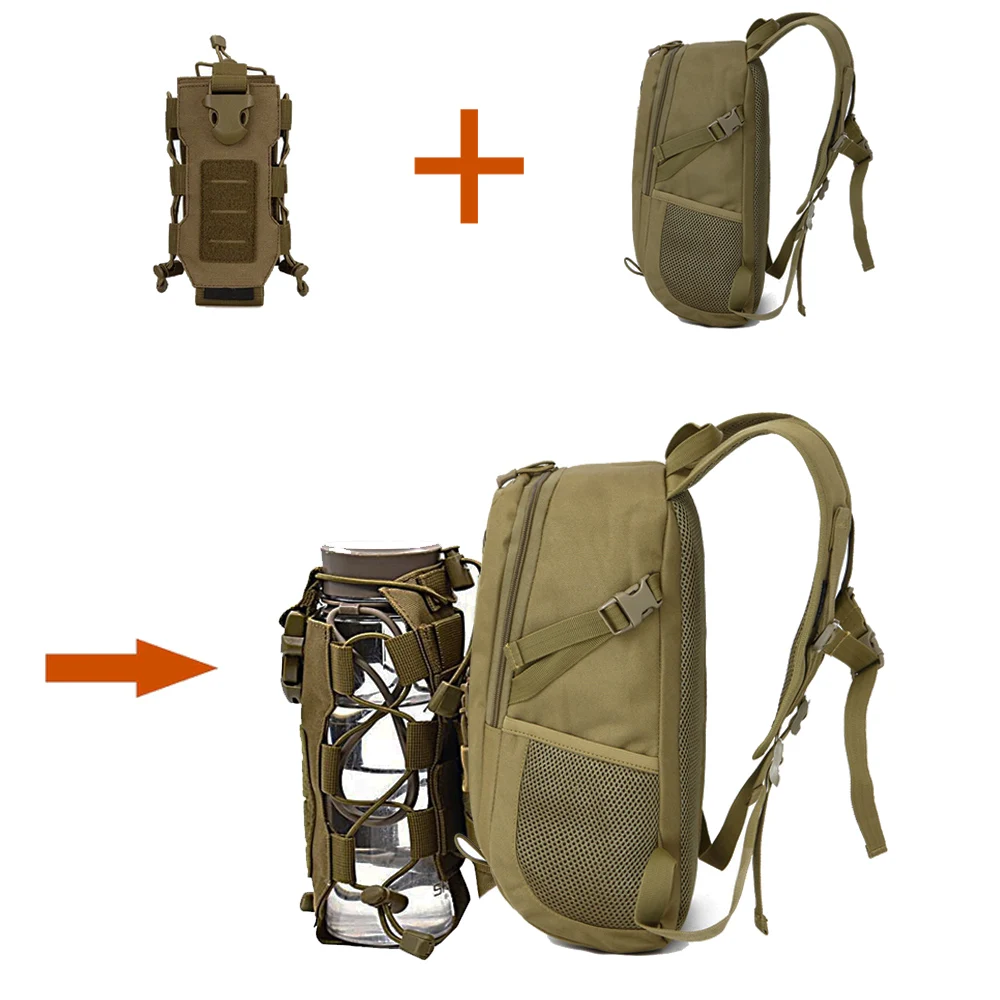 Soporte táctico para botella de agua Molle militar, bolsa de nailon para botella, funda para cantimplora, bolsas de viaje al aire libre - imagen 4